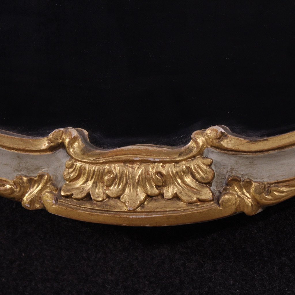 Specchiera italiana laccata e dorata del XX secolo-photo-3