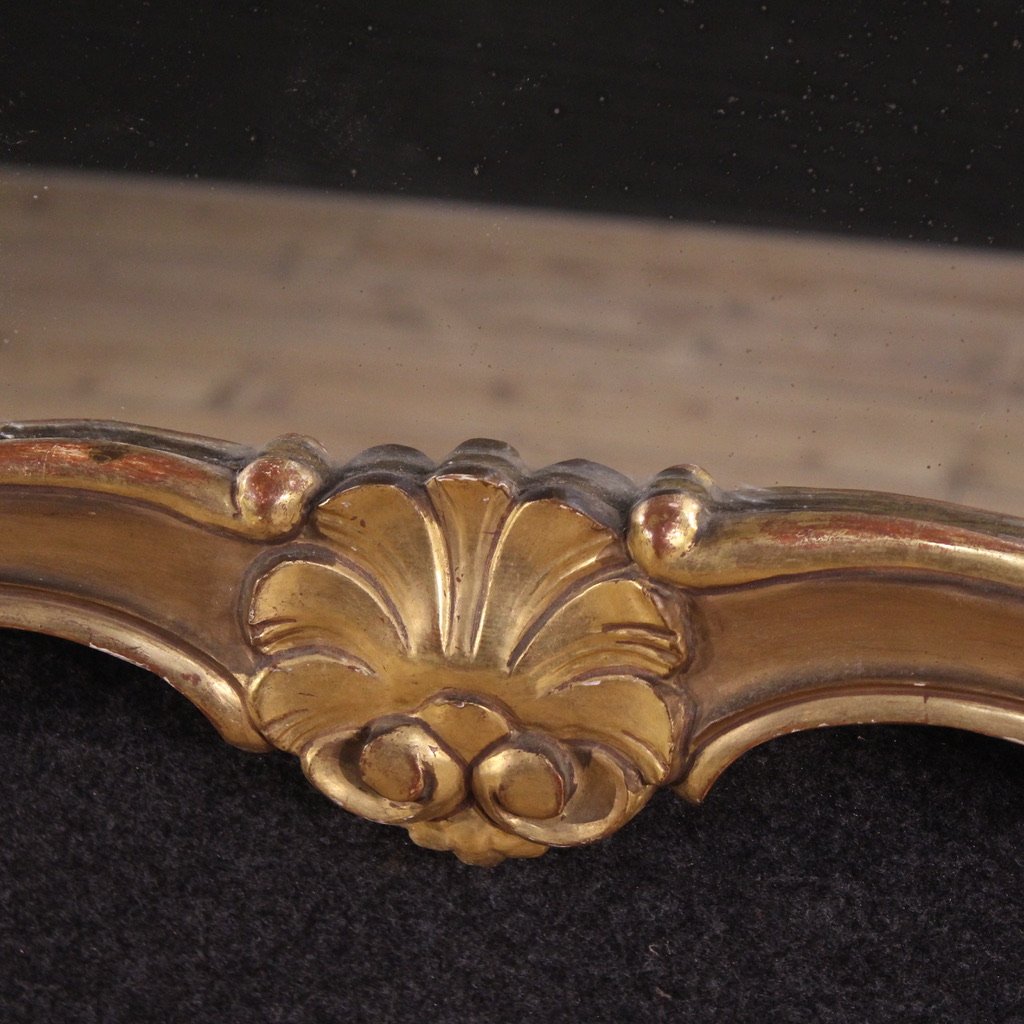 Specchiera italiana dipinta e dorata del XX secolo-photo-5