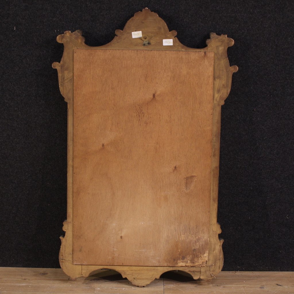 Specchiera italiana dipinta e dorata del XX secolo-photo-6