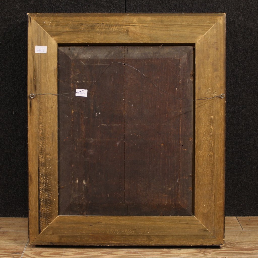 Antico dipinto francese San Giovanni Battista del XVIII secolo-photo-4