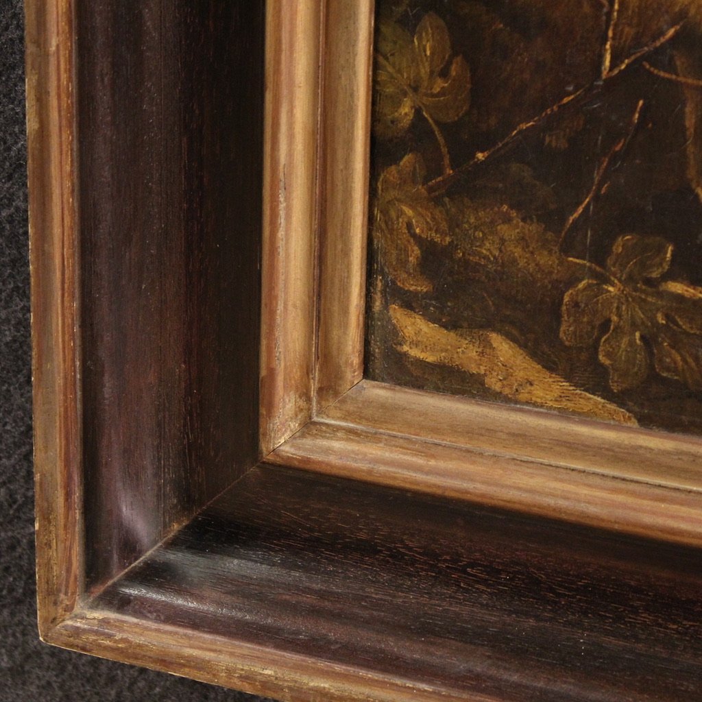 Antico dipinto francese San Giovanni Battista del XVIII secolo-photo-5