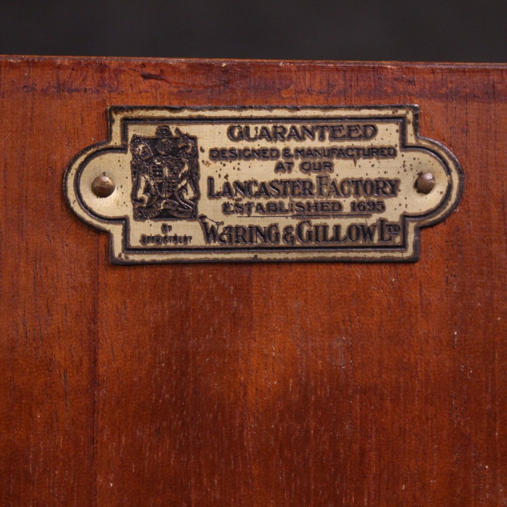 Cassettiera inglese Art Deco del XX secolo-photo-3