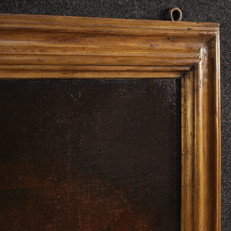 Antico dipinto italiano Cristo nell'orto degli ulivi del XVII secolo-photo-3