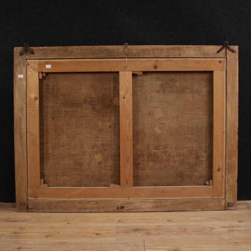 Antico dipinto italiano Cristo nell'orto degli ulivi del XVII secolo-photo-4