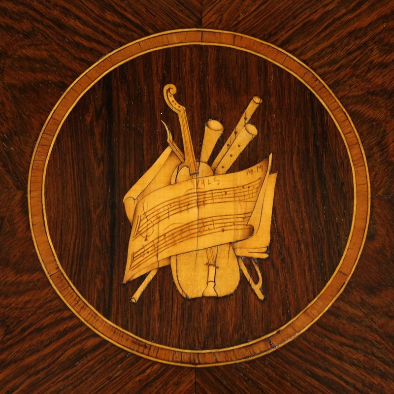 Coppia di comodini intarsiati in stile Luigi XVI del XX secolo-photo-4