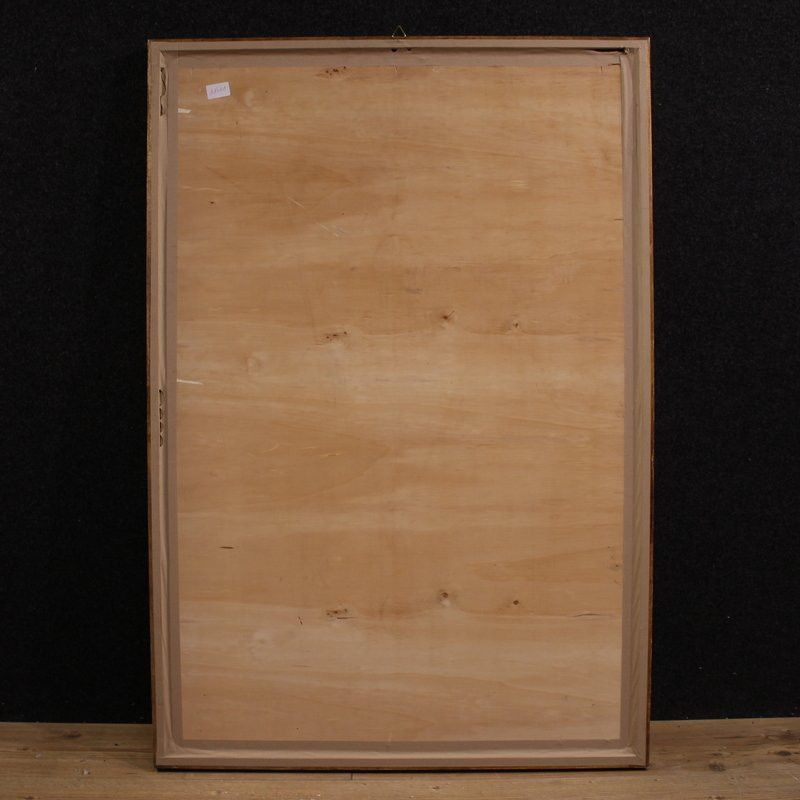 Grande dipinto neoclassico del XIX secolo, allegoria di fede, speranza e carità-photo-3