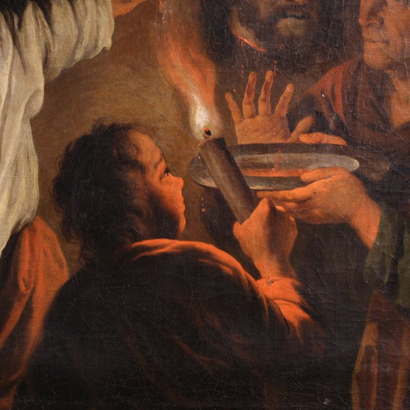 Dipinto fiammingo del XIX secolo, Salomè con la testa di San Giovanni Battista-photo-4