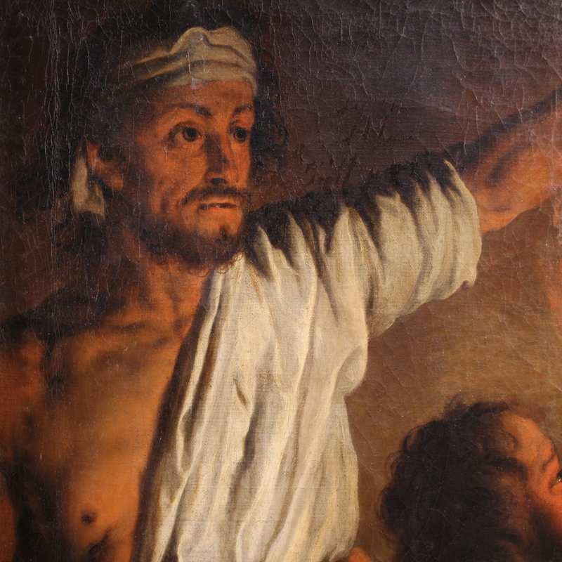 Dipinto fiammingo del XIX secolo, Salomè con la testa di San Giovanni Battista-photo-1