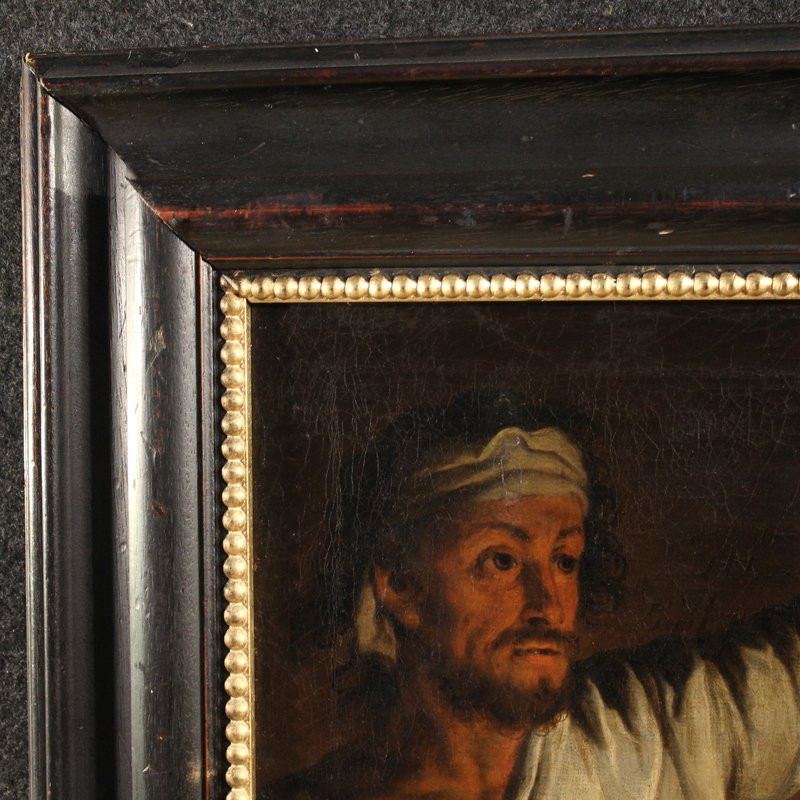 Dipinto fiammingo del XIX secolo, Salomè con la testa di San Giovanni Battista-photo-3