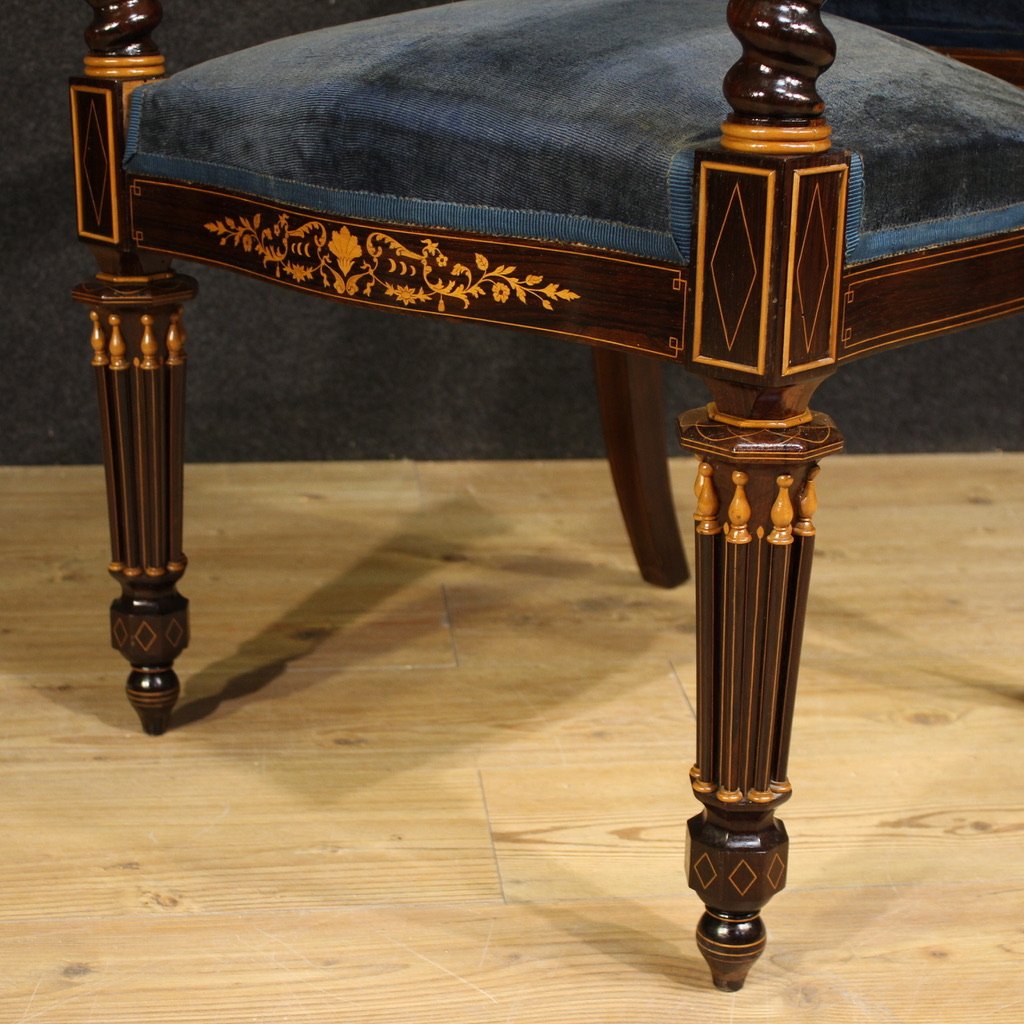 Coppia di poltrone francesi Carlo X del XIX secolo-photo-1