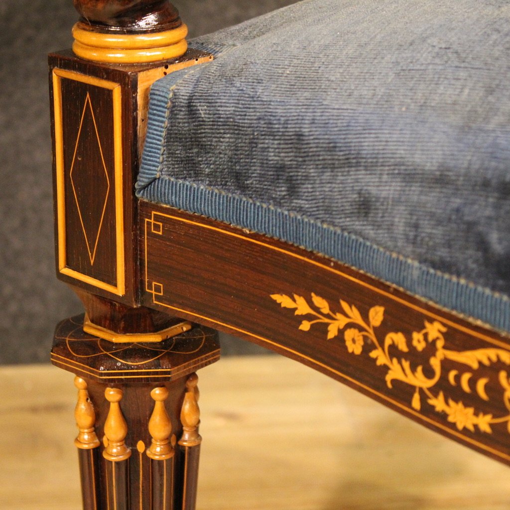 Coppia di poltrone francesi Carlo X del XIX secolo-photo-2