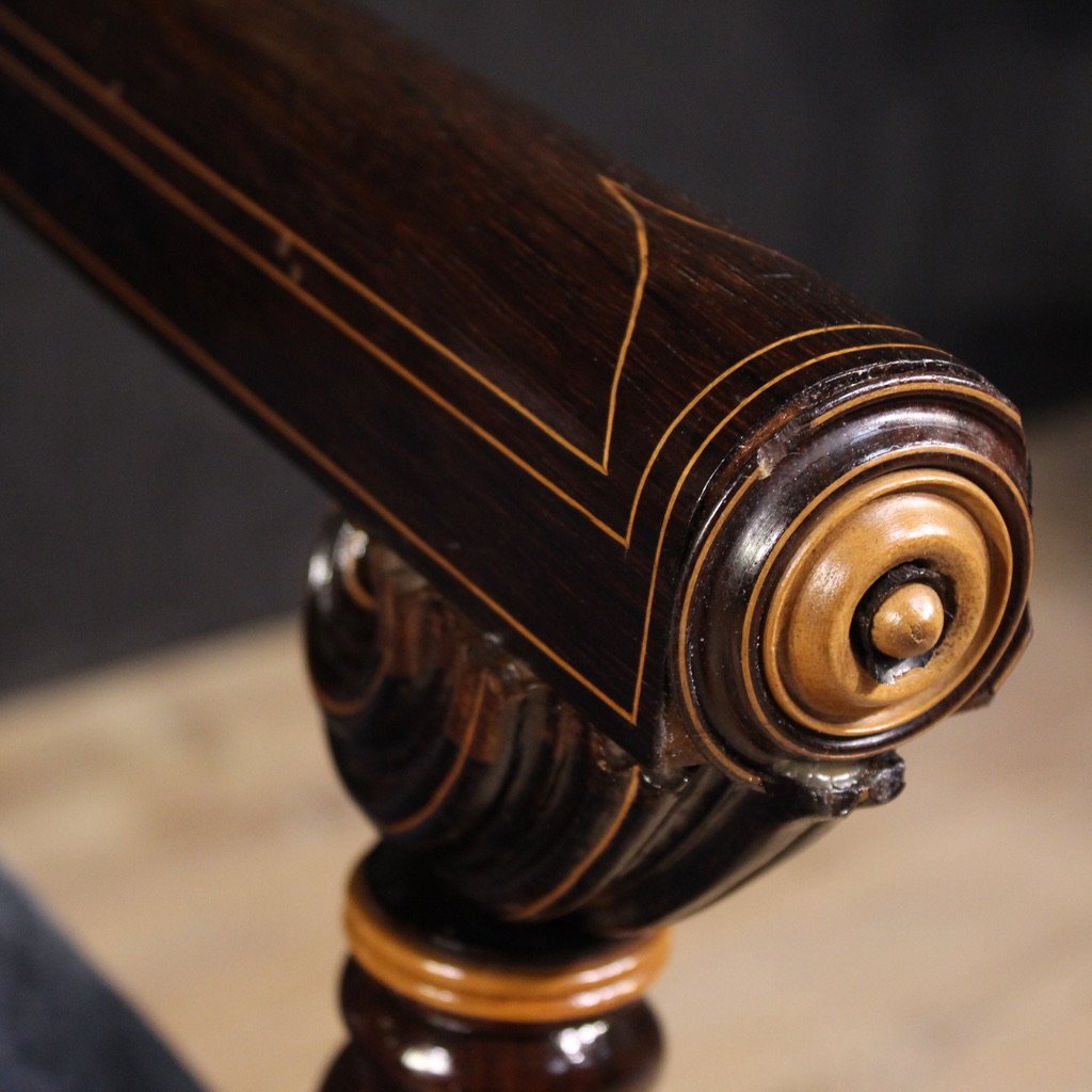 Coppia di poltrone francesi Carlo X del XIX secolo-photo-4