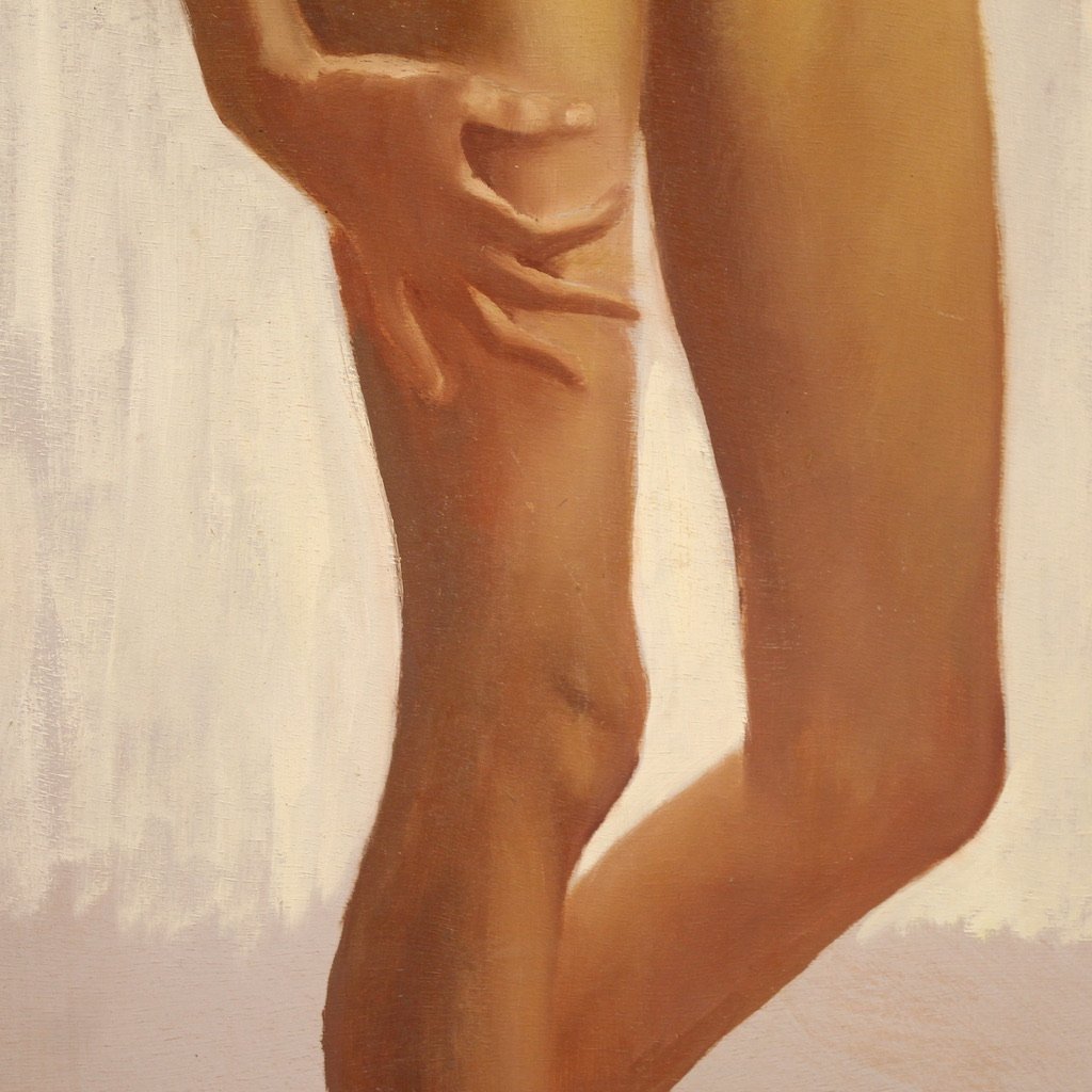 Dipinto italiano nudo femminile firmato Vellani Marchi-photo-5
