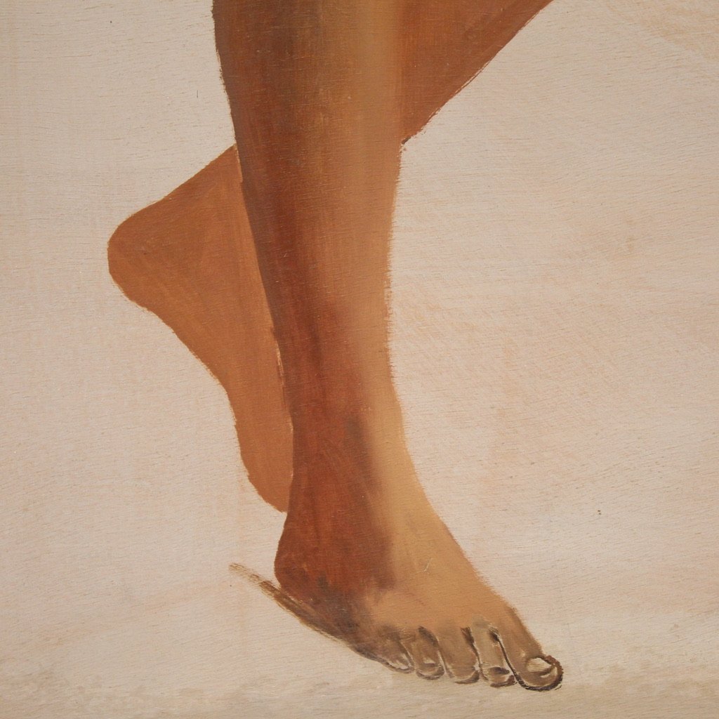 Dipinto italiano nudo femminile firmato Vellani Marchi-photo-6