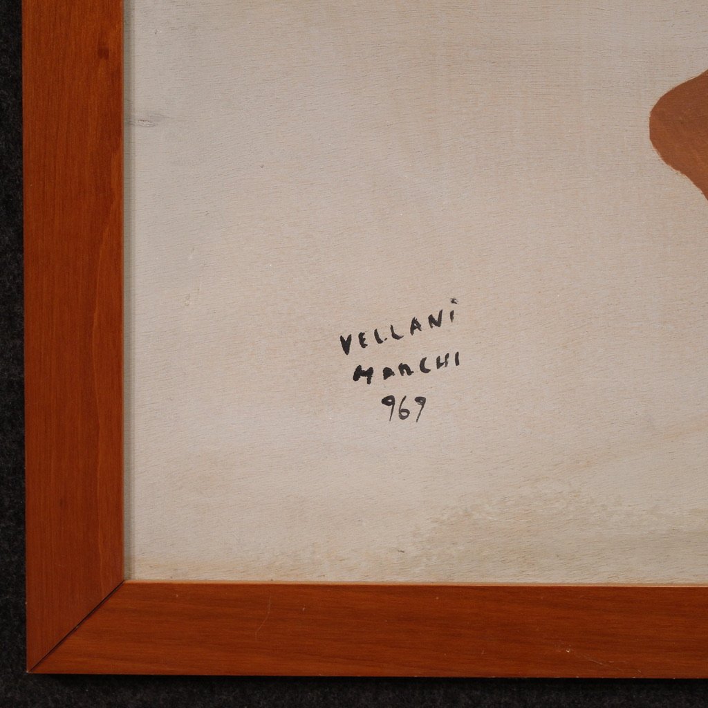 Dipinto italiano nudo femminile firmato Vellani Marchi-photo-7