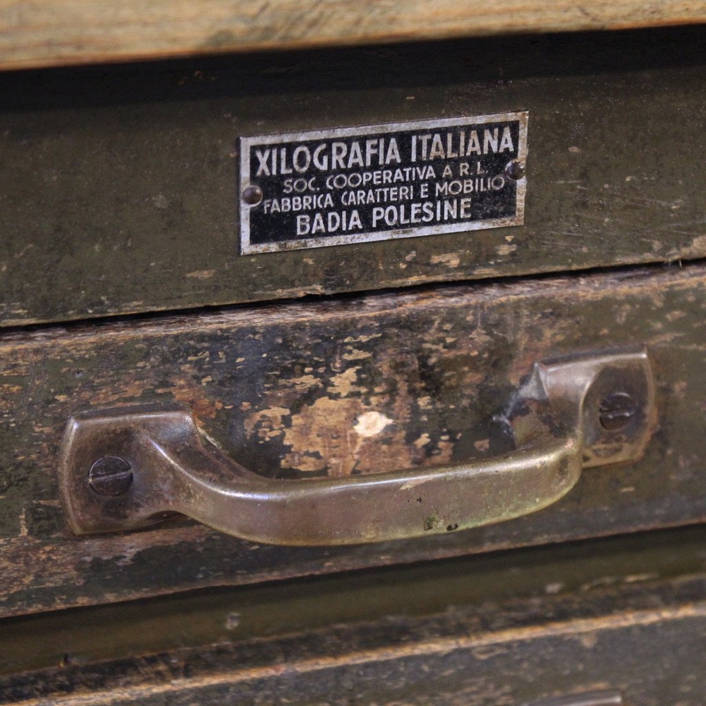 Cassettiera xilografia in legno laccato del XX secolo-photo-4