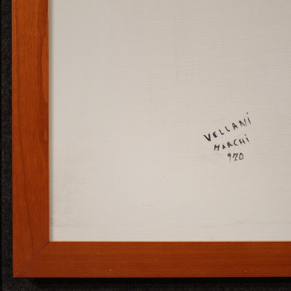 Dipinto nudo femminile firmato Vellani Marchi datato 1970-photo-2