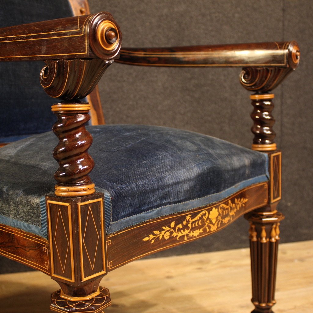 Coppia di poltrone francesi del XIX secolo-photo-4