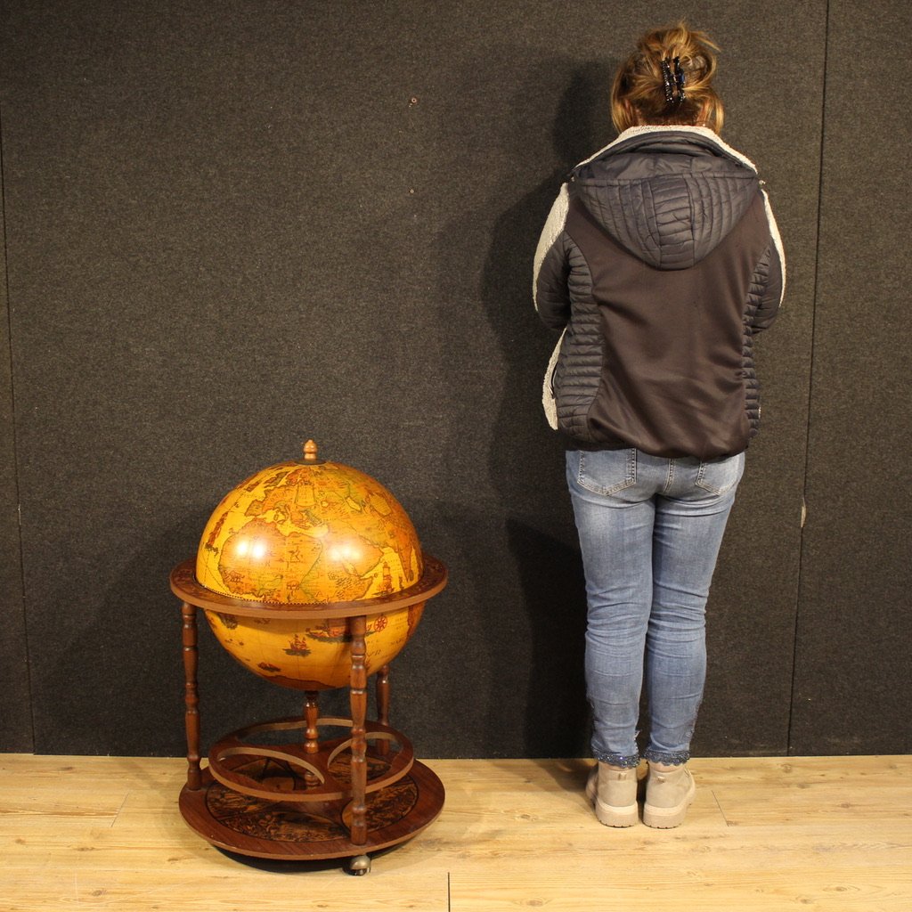 Mappamondo italiano mobile bar del XX secolo-photo-2