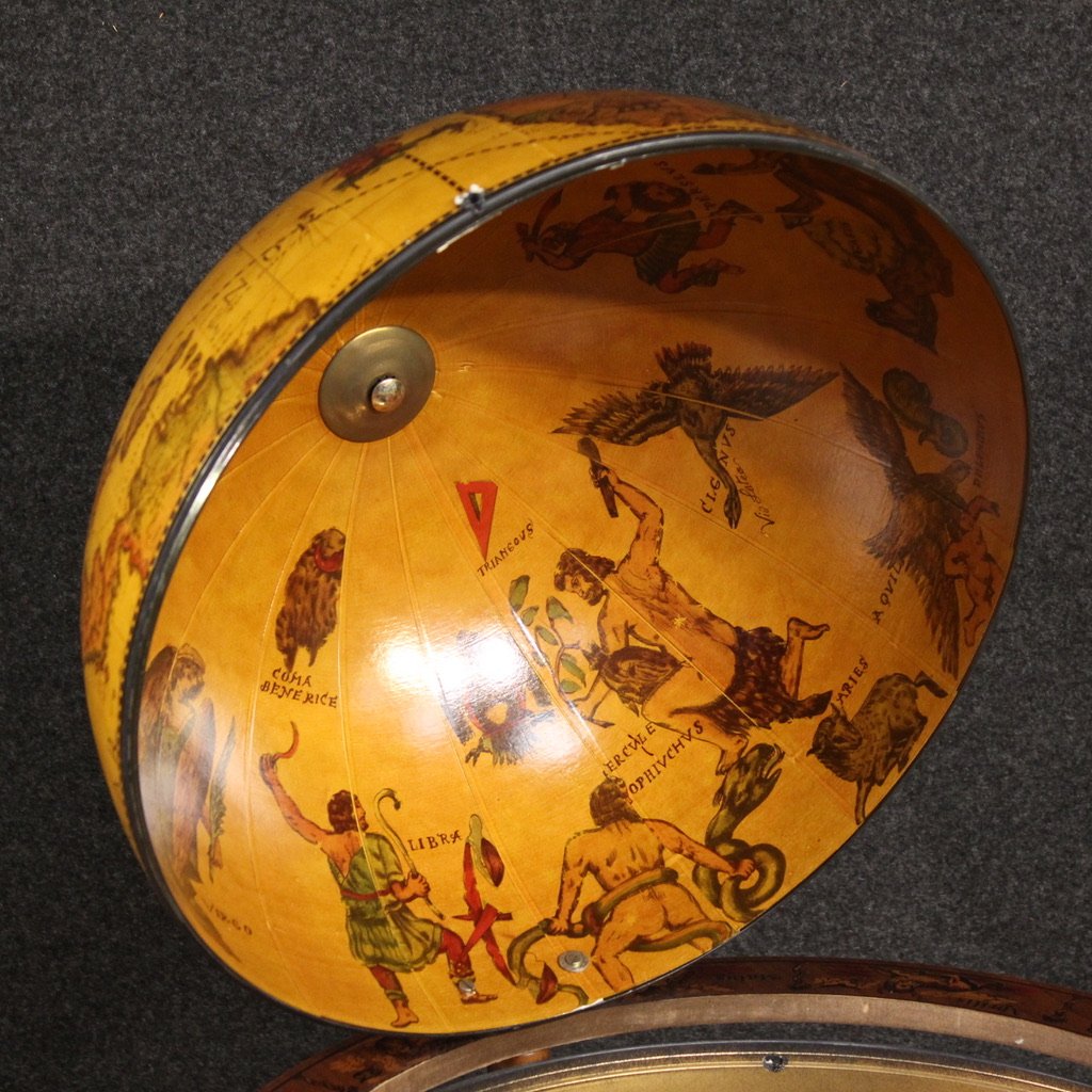 Mappamondo italiano mobile bar del XX secolo-photo-1