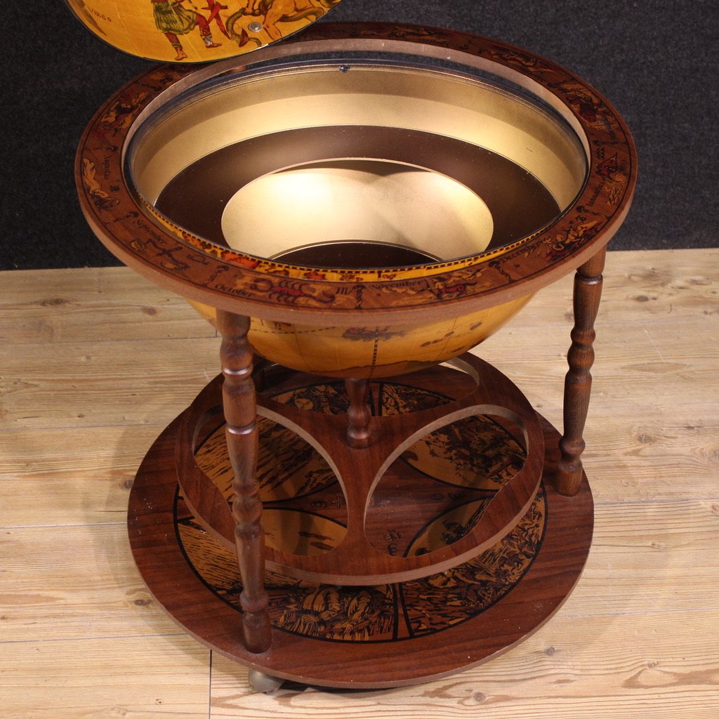 Mappamondo italiano mobile bar del XX secolo-photo-2