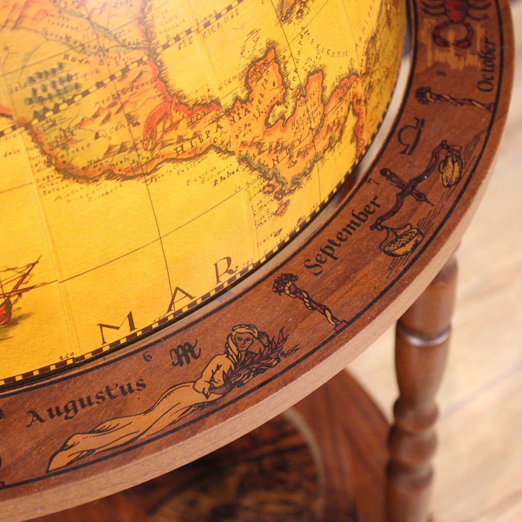 Mappamondo italiano mobile bar del XX secolo-photo-5