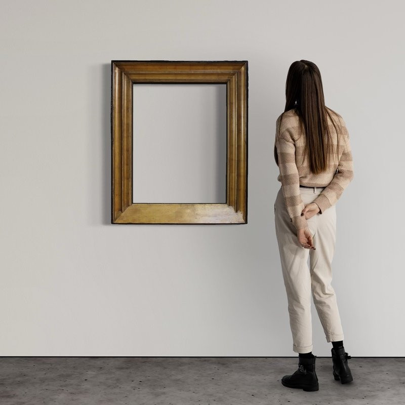 Cornice olandese laccata e dorata del XX secolo-photo-1