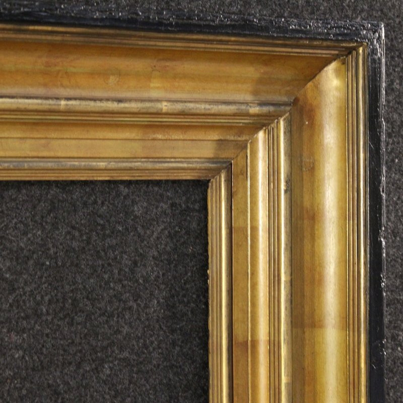 Cornice olandese laccata e dorata del XX secolo-photo-3