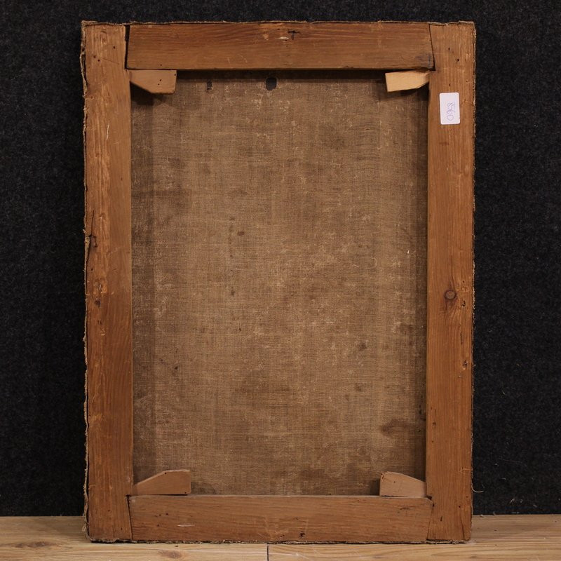 Antico dipinto italiano Estasi di San Francesco del XVIII secolo-photo-4