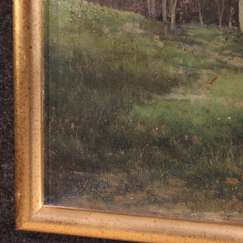 Dipinto italiano paesaggio del XIX secolo-photo-3