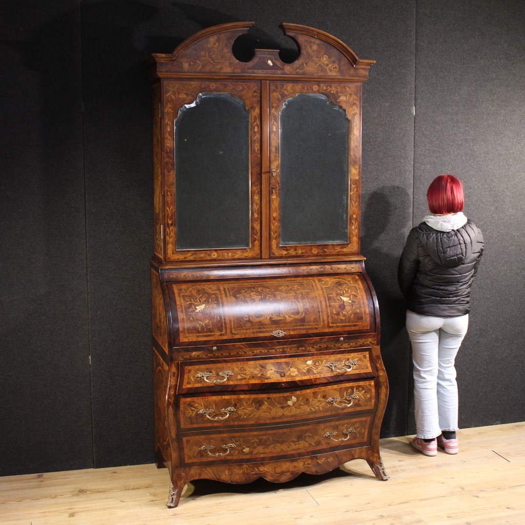 Trumeau olandese intarsiato del XX secolo-photo-2