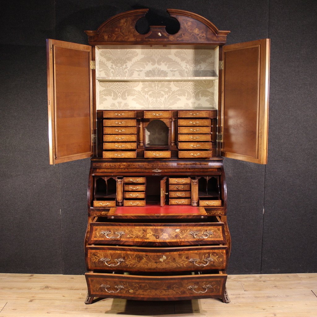 Trumeau olandese intarsiato del XX secolo-photo-2