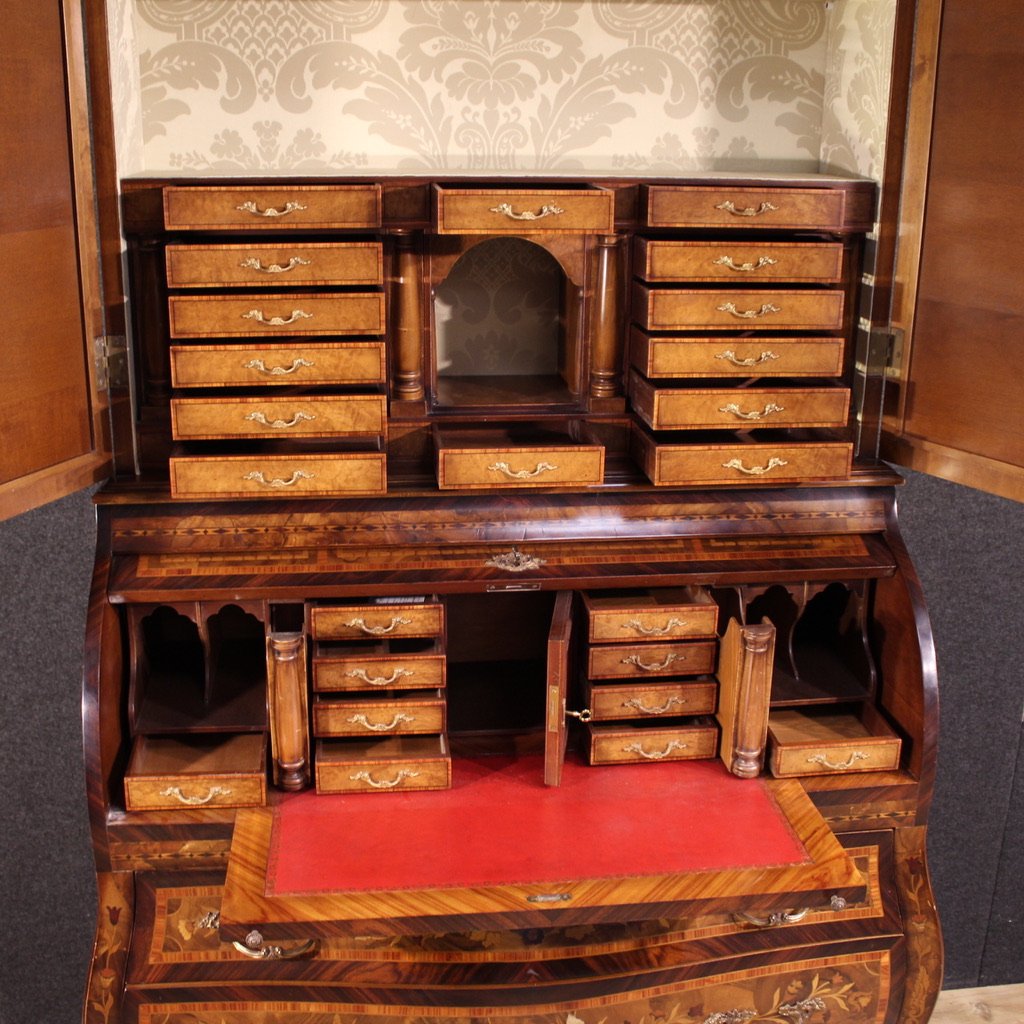 Trumeau olandese intarsiato del XX secolo-photo-3