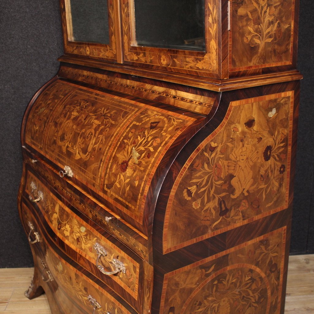 Trumeau olandese intarsiato del XX secolo-photo-6