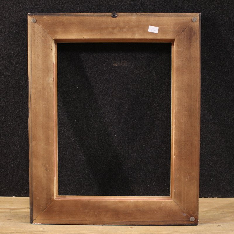 Cornice toscana laccata, dorata e dipinta del XX secolo-photo-4