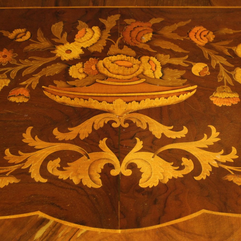 Comò olandese intarsiato del XX secolo-photo-8