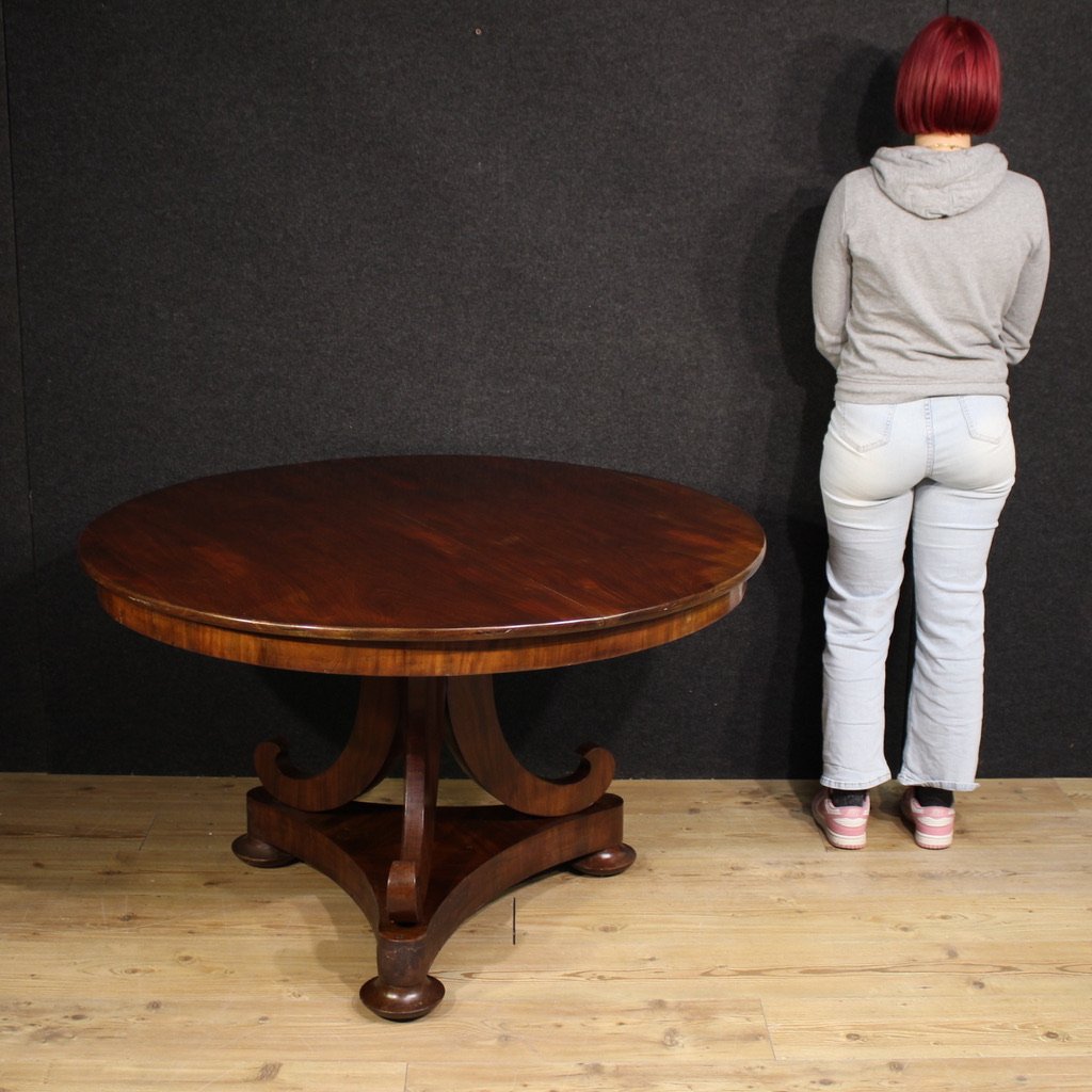 Tavolo olandese in mogano del XIX secolo-photo-3