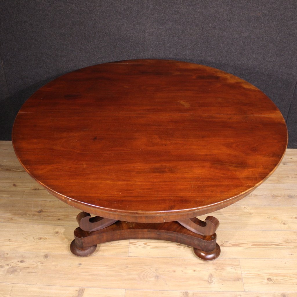 Tavolo olandese in mogano del XIX secolo-photo-1