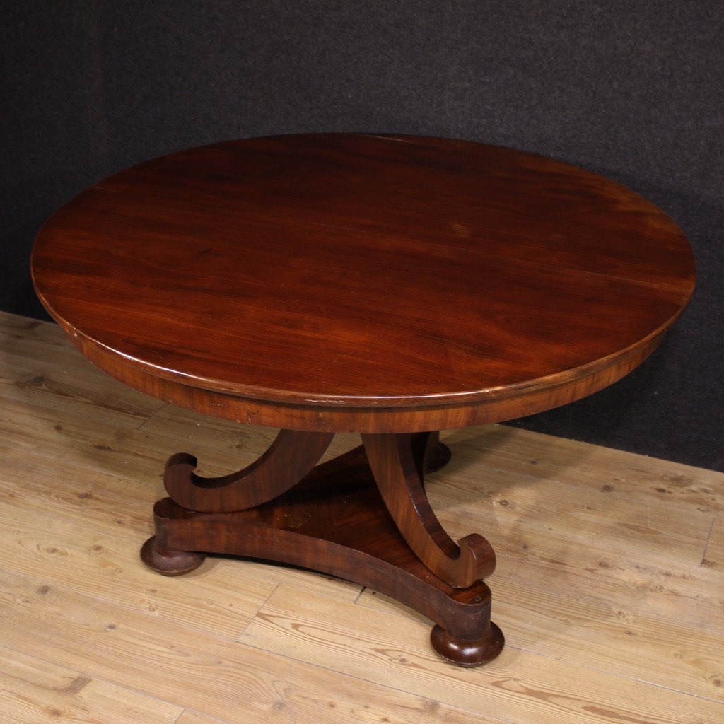 Tavolo olandese in mogano del XIX secolo-photo-8
