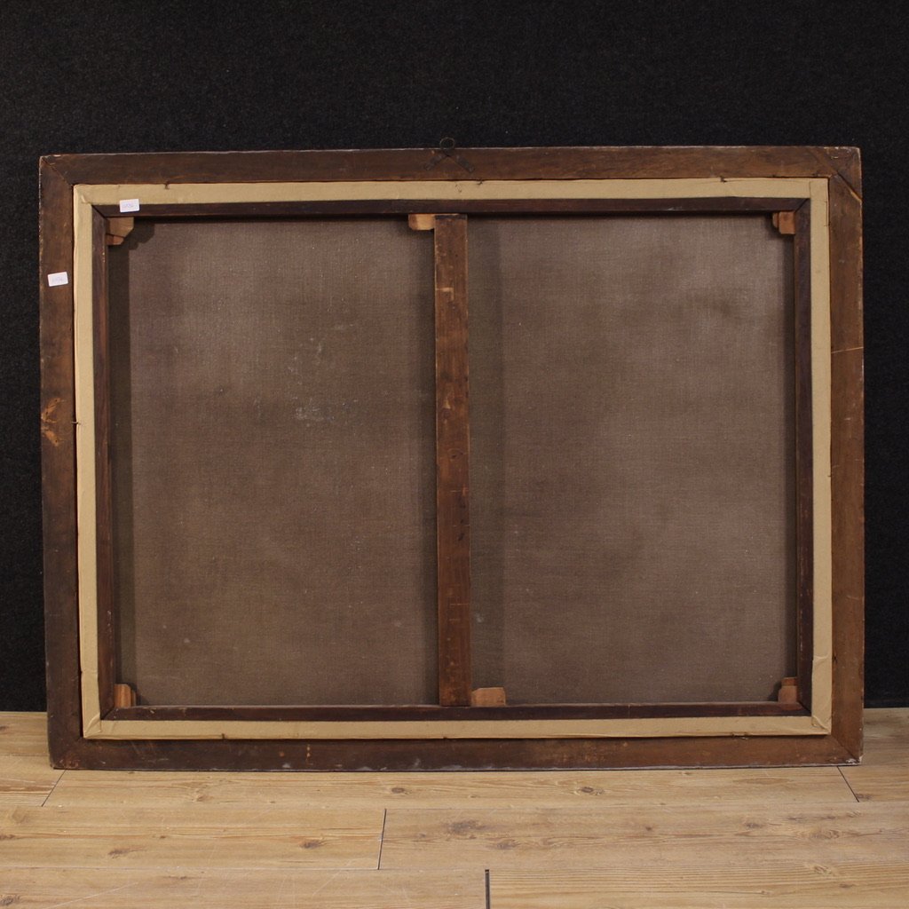 Grande dipinto italiano del XVII secolo, Cristo tra i dottori nel tempio-photo-3