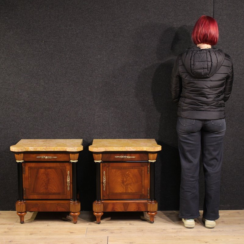 Coppia di comodini italiani del XX secolo-photo-2