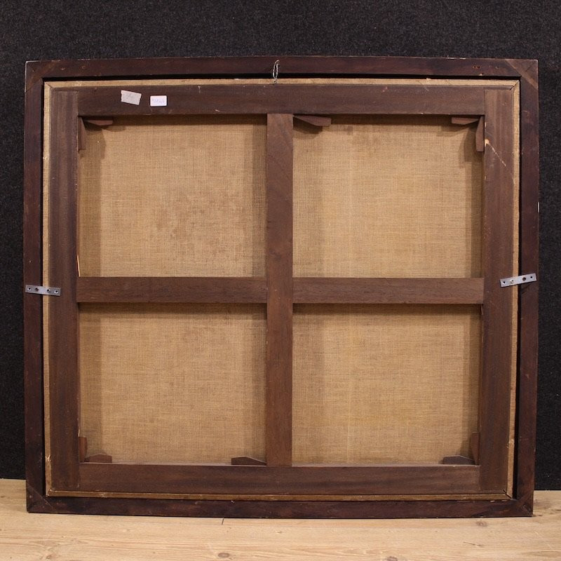 Grande dipinto italiano del XVIII secolo, paesaggio con scena pastorale e figure-photo-4