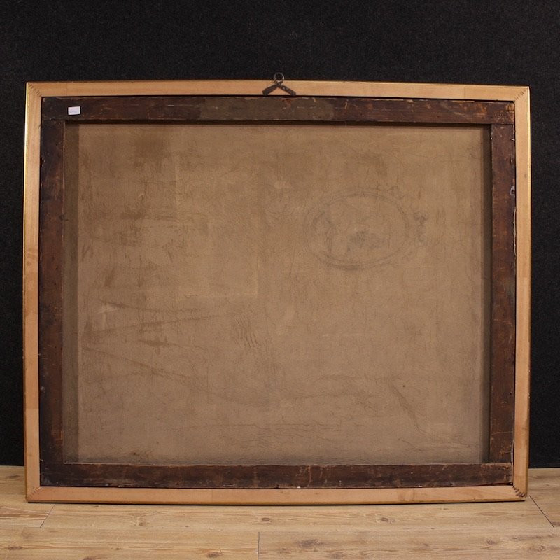 Grande quadro fiammingo del XIX secolo, Cristo perdona i peccatori penitenti-photo-4