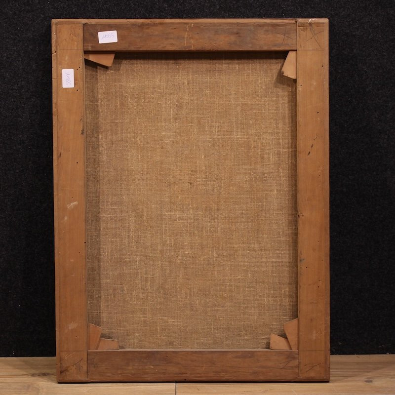 Antico dipinto religioso Madonna con bambino del XVIII secolo-photo-4