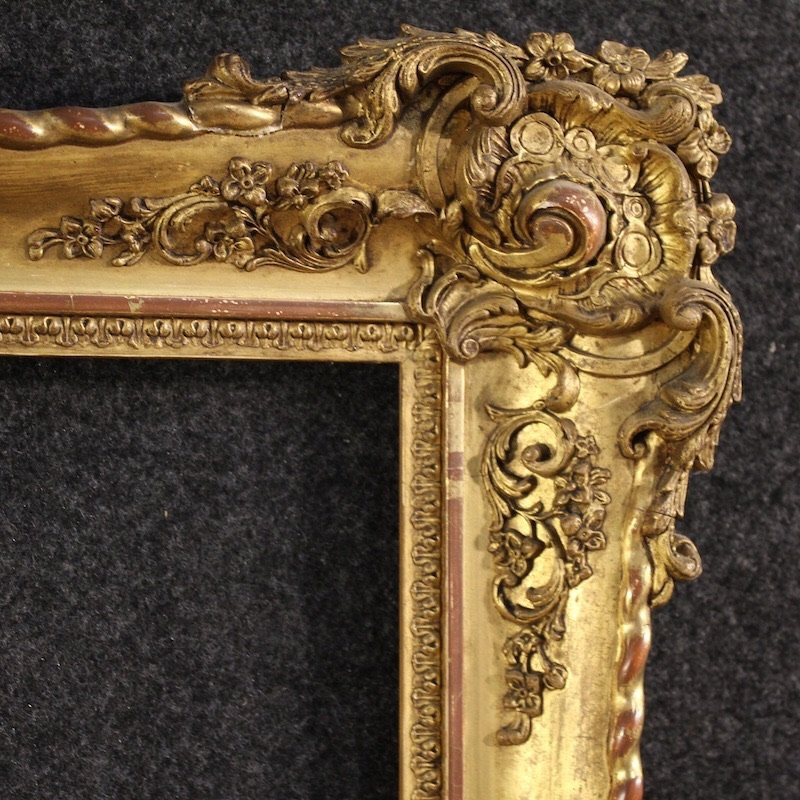 Cornice italiana dorata Napoleone III del XIX secolo-photo-4