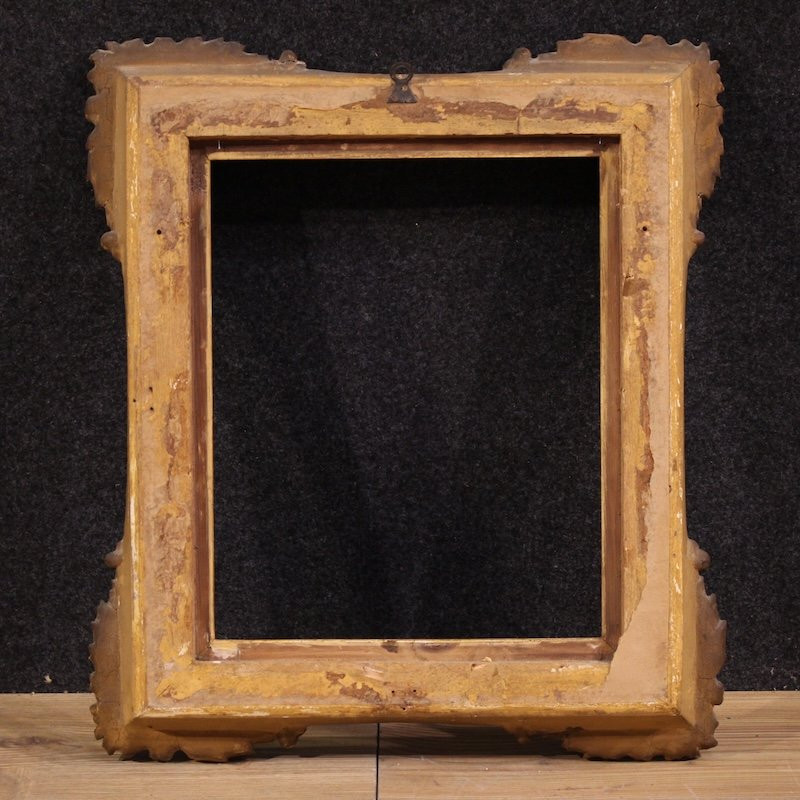 Cornice italiana dorata Napoleone III del XIX secolo-photo-2