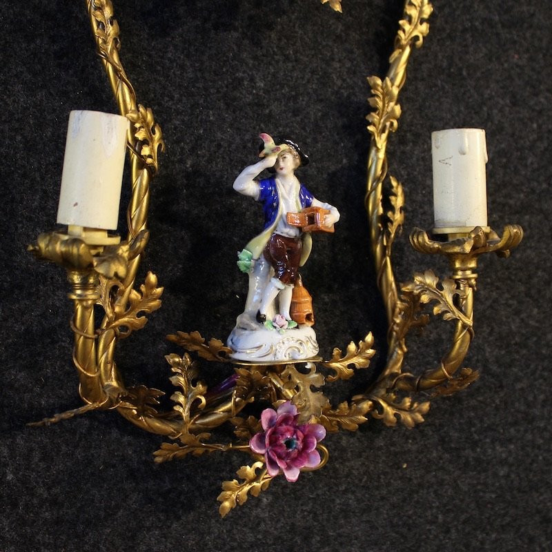 Coppia di applique tedesche del XX secolo-photo-1