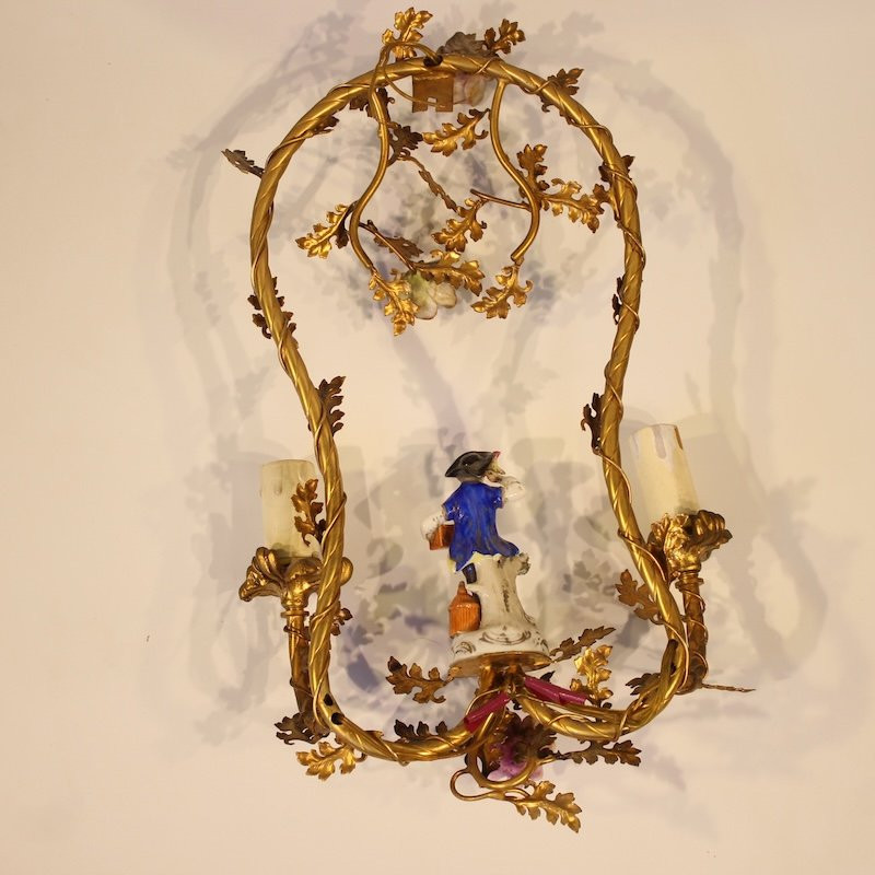 Coppia di applique tedesche del XX secolo-photo-4