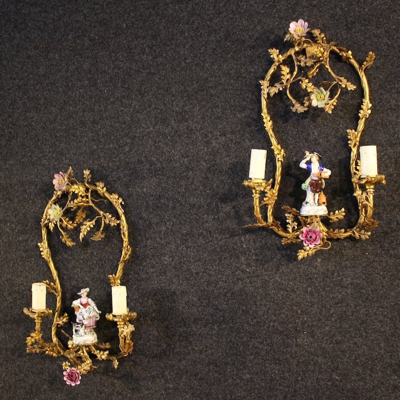 Coppia di applique tedesche del XX secolo-photo-7