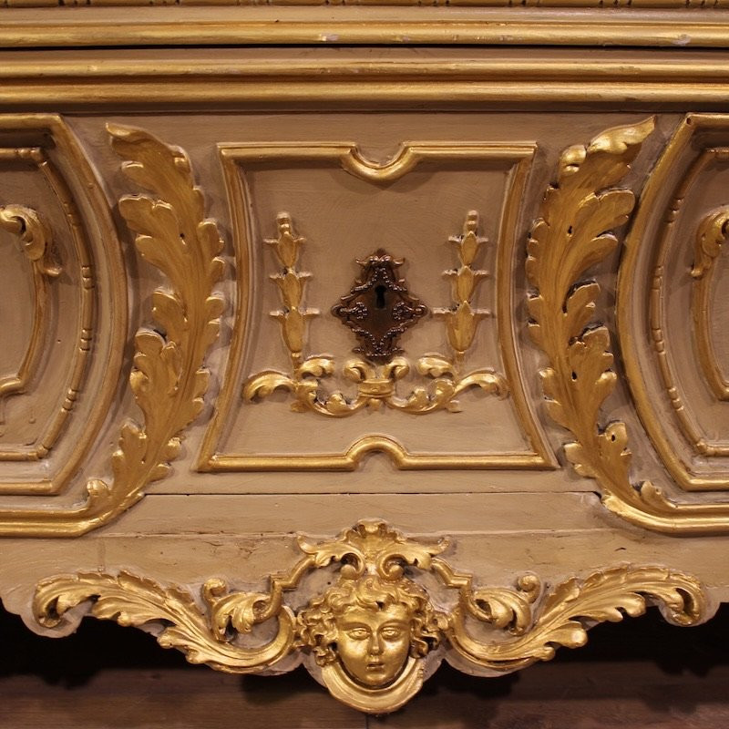 Cassettone italiano laccato e dorato del XX secolo-photo-8